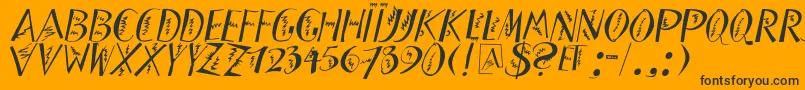 Zigzagdisplays Font – Black Fonts on Orange Background