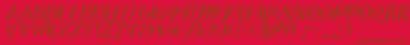 Zigzagdisplays Font – Brown Fonts on Red Background
