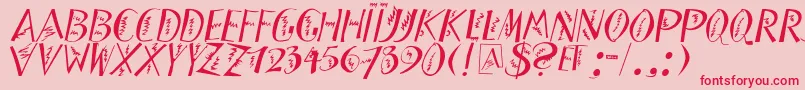 Zigzagdisplays Font – Red Fonts on Pink Background