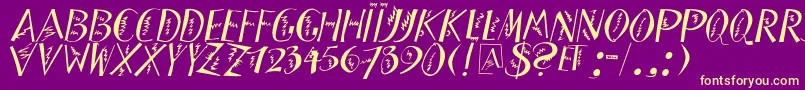 Więcej informacji o czcionce Zigzagdisplays Czcionka Zigzagdisplays – żółte czcionki na fioletowym tle