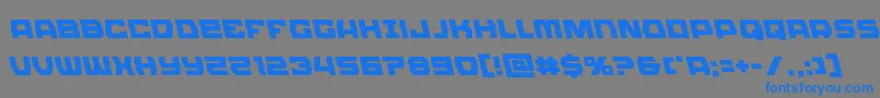 Olympiccarrierleft Font – Blue Fonts on Gray Background