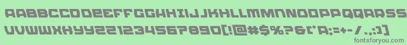 Olympiccarrierleft Font – Gray Fonts on Green Background