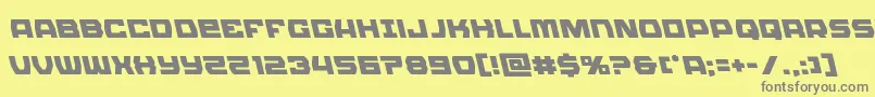 Olympiccarrierleft Font – Gray Fonts on Yellow Background