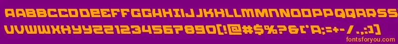 Olympiccarrierleft Font – Orange Fonts on Purple Background