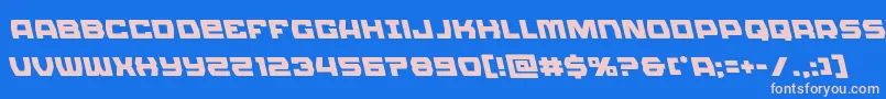 Olympiccarrierleft Font – Pink Fonts on Blue Background