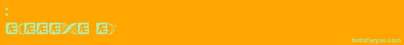 CodeOfLifeBrk Font – Green Fonts on Orange Background