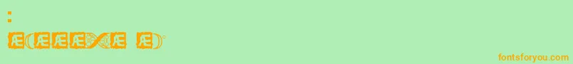 CodeOfLifeBrk Font – Orange Fonts on Green Background