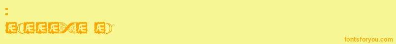 CodeOfLifeBrk Font – Orange Fonts on Yellow Background
