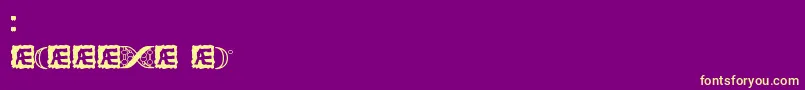 CodeOfLifeBrk Font – Yellow Fonts on Purple Background