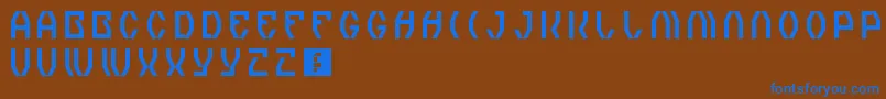 Шрифт ZeroTheory – синие шрифты на коричневом фоне
