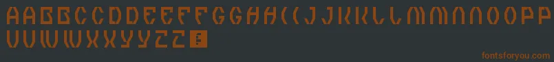 Шрифт ZeroTheory – коричневые шрифты на чёрном фоне
