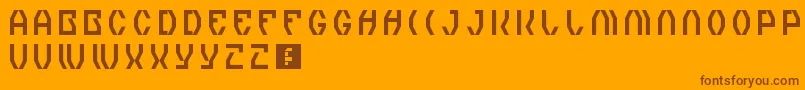 ZeroTheory Font – Brown Fonts on Orange Background