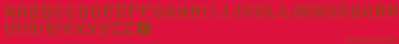 Police ZeroTheory – polices brunes sur fond rouge