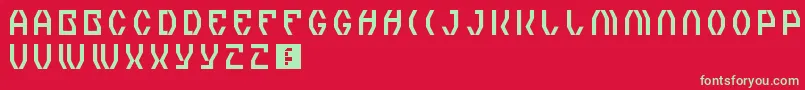 ZeroTheory-fontti – vihreät fontit punaisella taustalla