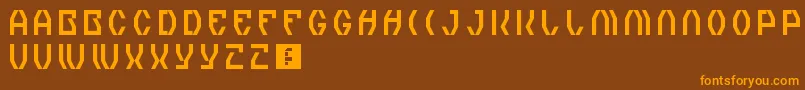Шрифт ZeroTheory – оранжевые шрифты на коричневом фоне