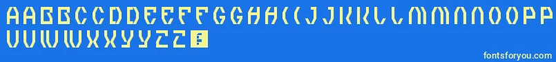 ZeroTheory Font – Yellow Fonts on Blue Background