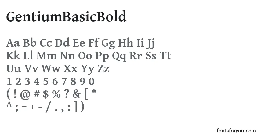 GentiumBasicBold-fontti – aakkoset, numerot, erikoismerkit