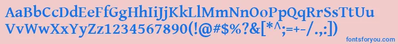 GentiumBasicBold Font – Blue Fonts on Pink Background