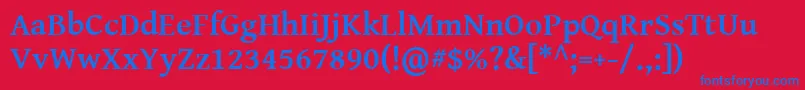 GentiumBasicBold Font – Blue Fonts on Red Background