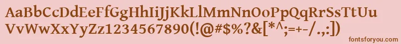 GentiumBasicBold Font – Brown Fonts on Pink Background