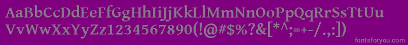 GentiumBasicBold Font – Gray Fonts on Purple Background