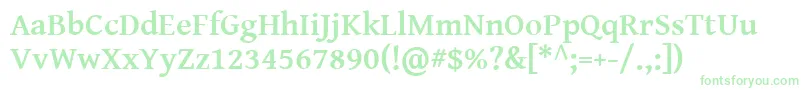 GentiumBasicBold Font – Green Fonts on White Background