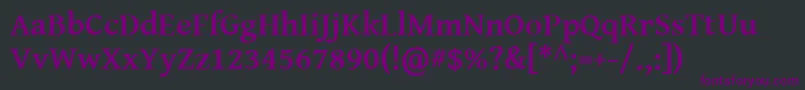 Шрифт GentiumBasicBold – фиолетовые шрифты на чёрном фоне