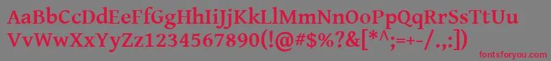 GentiumBasicBold Font – Red Fonts on Gray Background