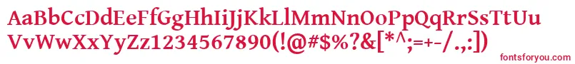 GentiumBasicBold Font – Red Fonts on White Background