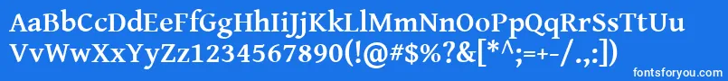 GentiumBasicBold Font – White Fonts on Blue Background