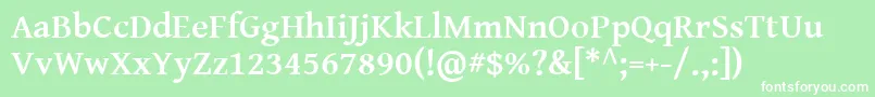 GentiumBasicBold Font – White Fonts on Green Background