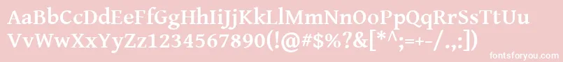 GentiumBasicBold Font – White Fonts on Pink Background