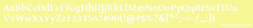 GentiumBasicBold Font – White Fonts on Yellow Background