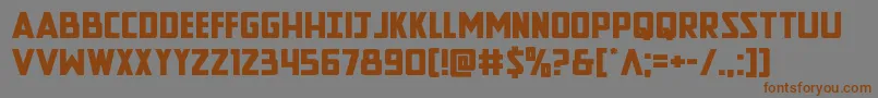 Шрифт Newcomictitleexpand – коричневые шрифты на сером фоне