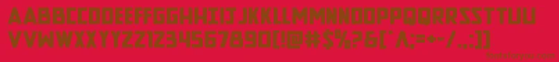 Newcomictitleexpand Font – Brown Fonts on Red Background