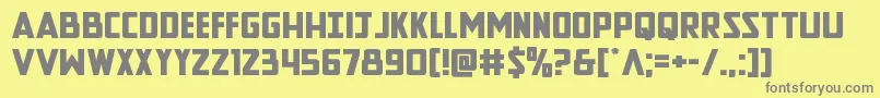 Newcomictitleexpand Font – Gray Fonts on Yellow Background