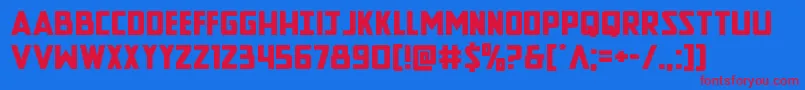 Шрифт Newcomictitleexpand – красные шрифты на синем фоне