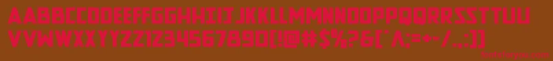 Newcomictitleexpand Font – Red Fonts on Brown Background