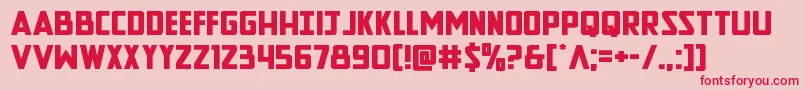 Newcomictitleexpand Font – Red Fonts on Pink Background