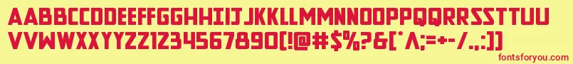 Newcomictitleexpand Font – Red Fonts on Yellow Background