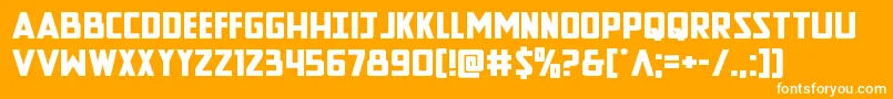 Шрифт Newcomictitleexpand – белые шрифты на оранжевом фоне