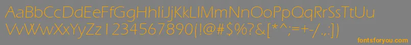 ErasLightItc Font – Orange Fonts on Gray Background