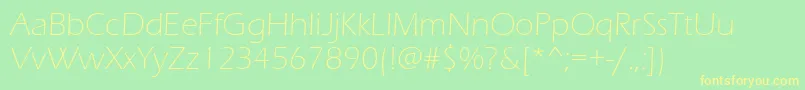 ErasLightItc Font – Yellow Fonts on Green Background