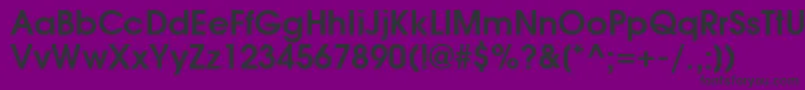 AgAvalancheBoldBold-Schriftart – Schwarze Schriften auf violettem Hintergrund