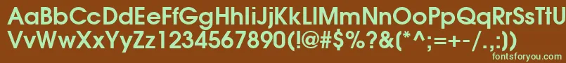 Шрифт AgAvalancheBoldBold – зелёные шрифты на коричневом фоне