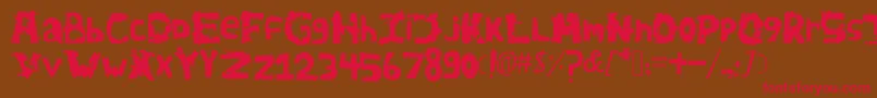 Avidanova Font – Red Fonts on Brown Background
