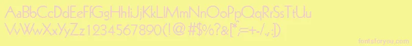 KabindbNormal Font – Pink Fonts on Yellow Background