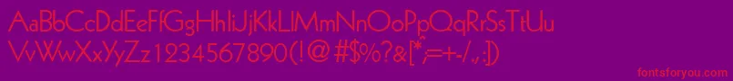 KabindbNormal Font – Red Fonts on Purple Background