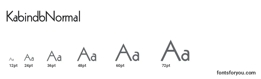 KabindbNormal Font Sizes