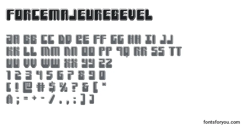 Fuente Forcemajeurebevel - alfabeto, números, caracteres especiales